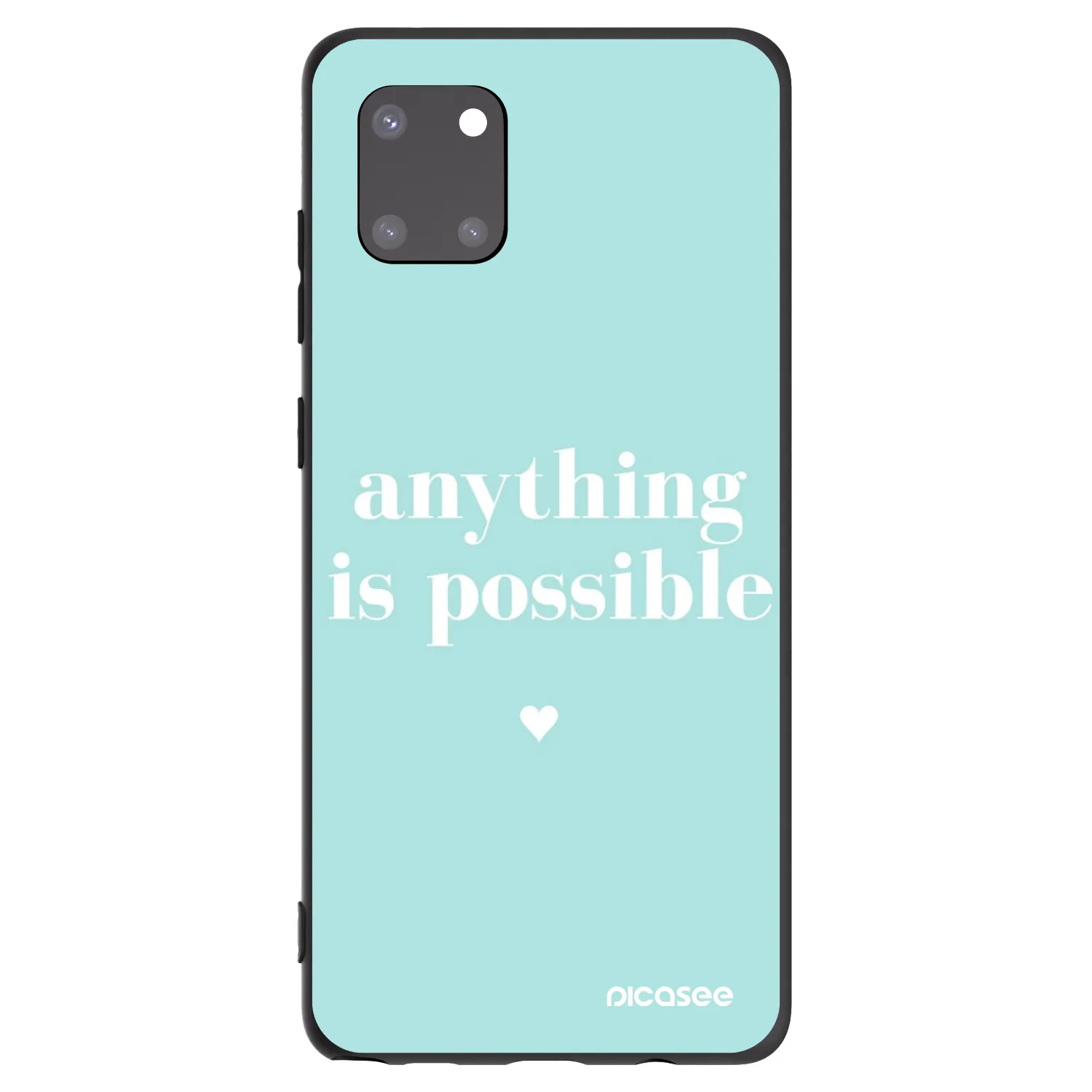 Picasee silikonowe czarne etui na Samsung Galaxy Note 10 Lite N770F - Anything is possible