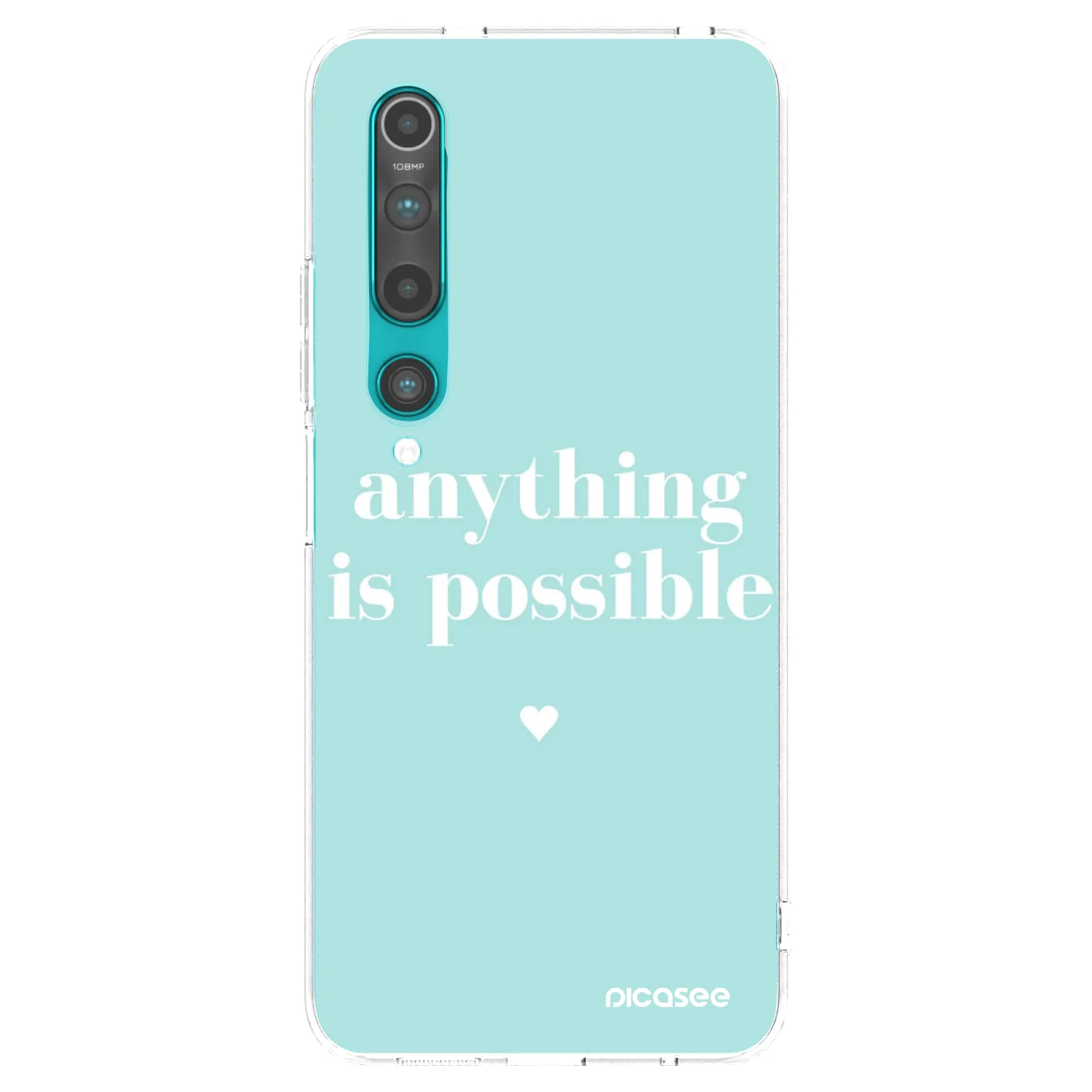 Picasee silikonowe przeźroczyste etui na Xiaomi Mi 10 - Anything is possible
