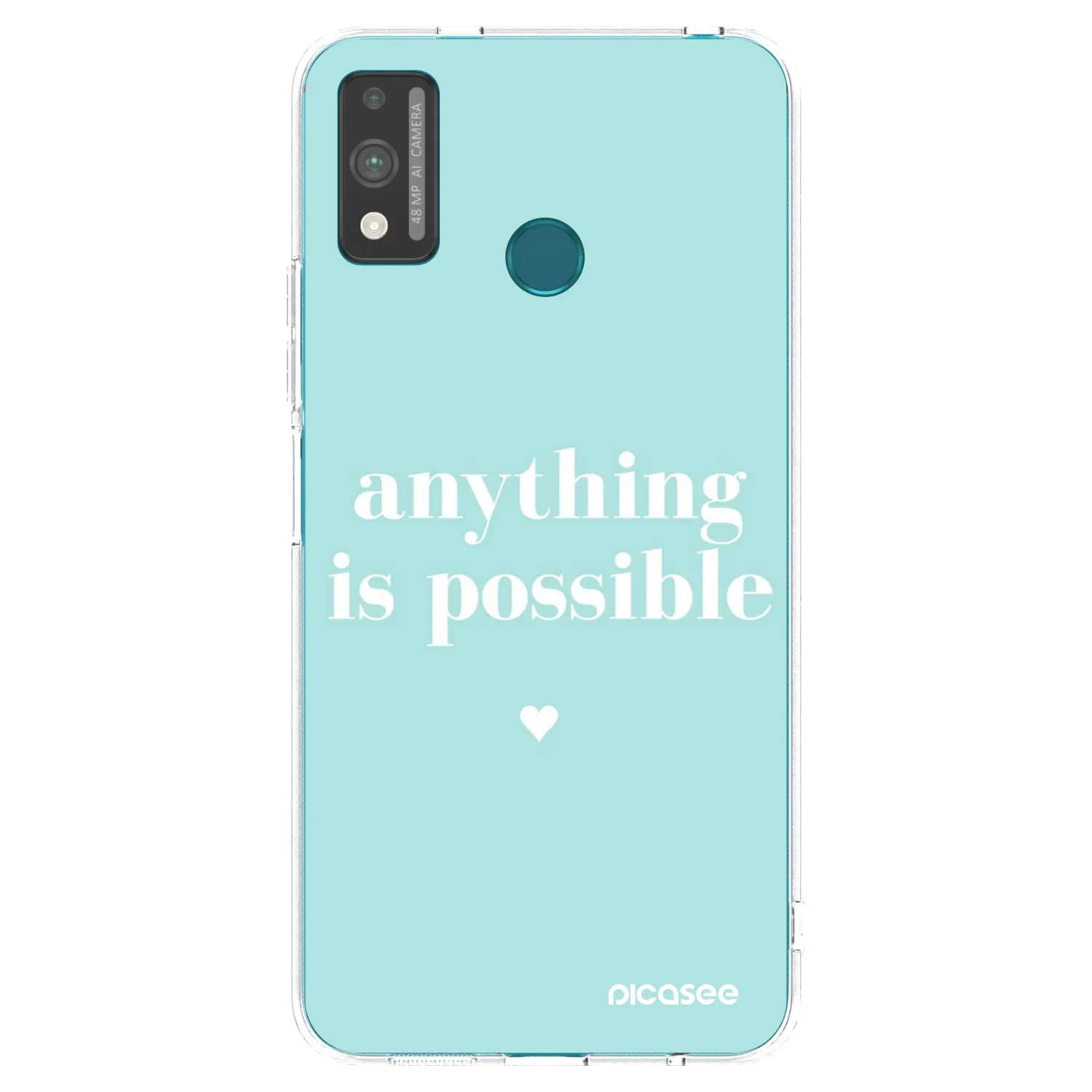 Picasee silikonowe przeźroczyste etui na Honor 9X Lite - Anything is possible