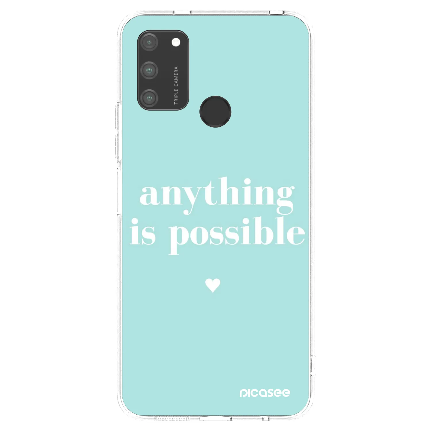 Picasee silikonowe przeźroczyste etui na Honor 9A - Anything is possible