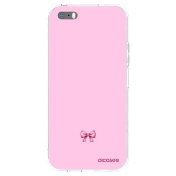 Picasee silikonowe przeźroczyste etui na Apple iPhone 5/5S/SE - Blush bow