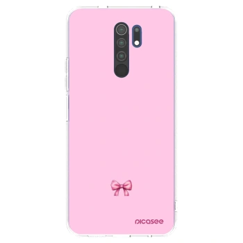 Picasee silikonowe przeźroczyste etui na Xiaomi Redmi 9 - Blush bow
