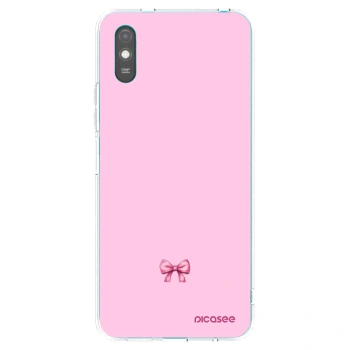 Picasee silikonowe przeźroczyste etui na Xiaomi Redmi 9A - Blush bow