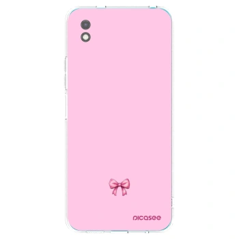 Picasee silikonowe czarne etui na Xiaomi Redmi 9A - Blush bow