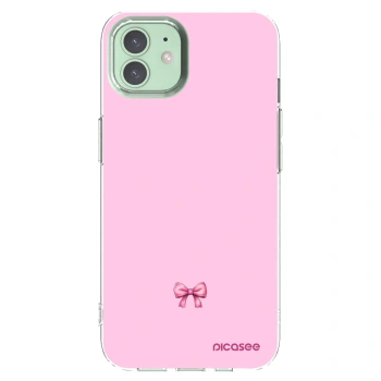 Picasee silikonowe przeźroczyste etui na Apple iPhone 12 - Blush bow