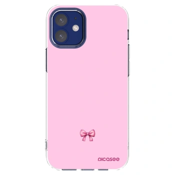 Picasee silikonowe przeźroczyste etui na Apple iPhone 12 mini - Blush bow