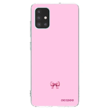 Picasee silikonowe przeźroczyste etui na Samsung Galaxy M51 M515F - Blush bow