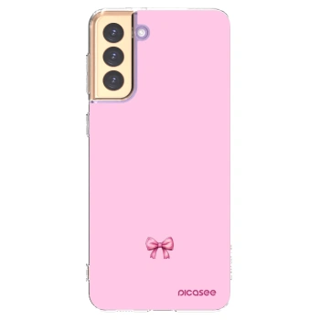 Picasee silikonowe przeźroczyste etui na Samsung Galaxy S21+ 5G G996F - Blush bow