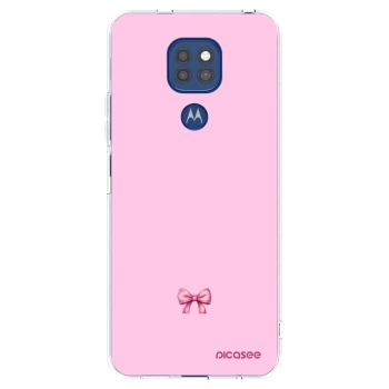 Picasee silikonowe przeźroczyste etui na Motorola Moto G9 Play - Blush bow