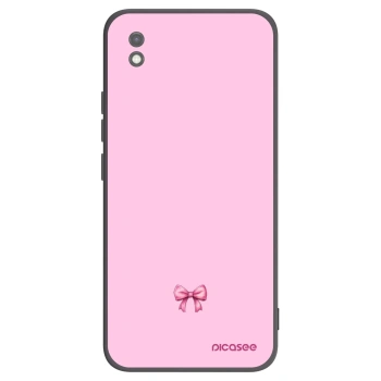 Picasee silikonowe czarne etui na Xiaomi Redmi 9AT - Blush bow
