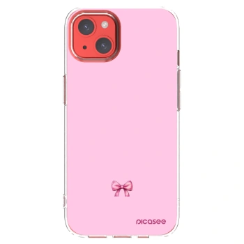 Picasee silikonowe przeźroczyste etui na Apple iPhone 13 - Blush bow