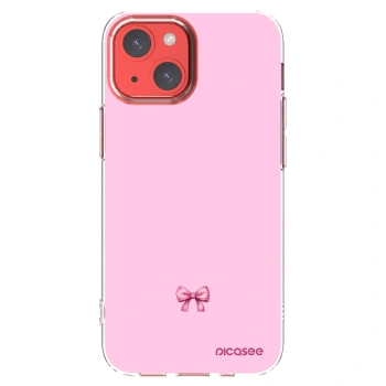 Picasee silikonowe przeźroczyste etui na Apple iPhone 13 mini - Blush bow