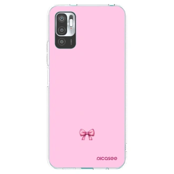 Picasee silikonowe przeźroczyste etui na Xiaomi Redmi Note 10 5G - Blush bow
