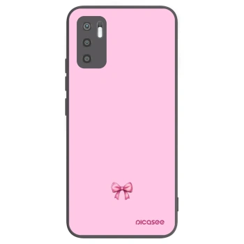 Picasee silikonowe czarne etui na Xiaomi Redmi Note 10 5G - Blush bow