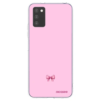 Picasee silikonowe przeźroczyste etui na Samsung Galaxy A02s A025G - Blush bow