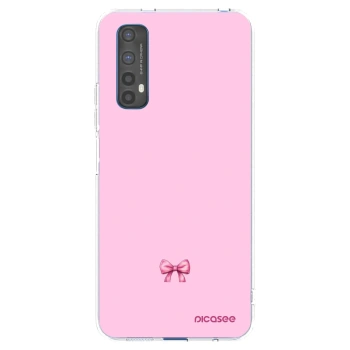 Picasee silikonowe przeźroczyste etui na Realme 7 - Blush bow