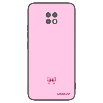 Picasee silikonowe czarne etui na Xiaomi Redmi Note 9T - Blush bow