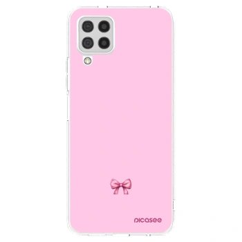 Picasee silikonowe przeźroczyste etui na Samsung Galaxy A22 A225F 4G - Blush bow