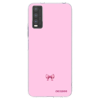 Picasee silikonowe przeźroczyste etui na Vivo Y20s - Blush bow