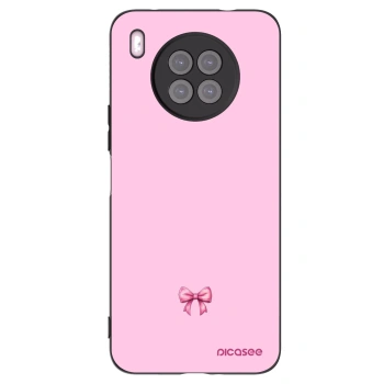 Picasee silikonowe czarne etui na Huawei Nova 8i - Blush bow
