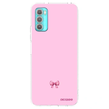 Picasee silikonowe przeźroczyste etui na Motorola Moto G60 - Blush bow