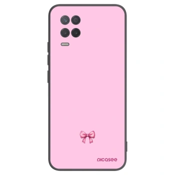 Picasee silikonowe czarne etui na Realme 8 5G - Blush bow