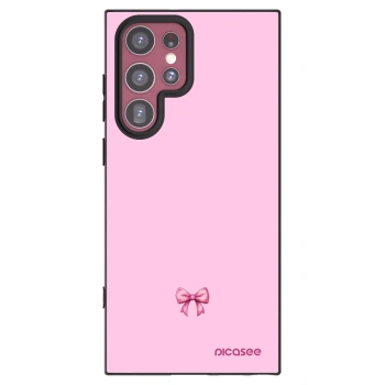 Picasee silikonowe czarne etui na Samsung Galaxy S22 Ultra 5G - Blush bow