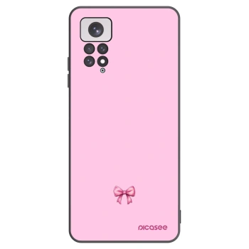 Picasee silikonowe czarne etui na Xiaomi Redmi Note 11 - Blush bow