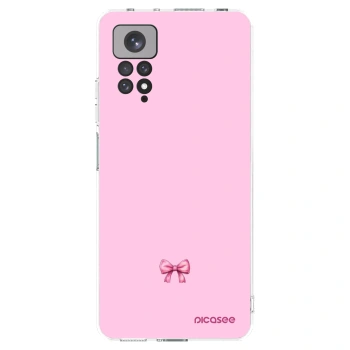 Picasee silikonowe przeźroczyste etui na Xiaomi Redmi Note 11S 4G - Blush bow