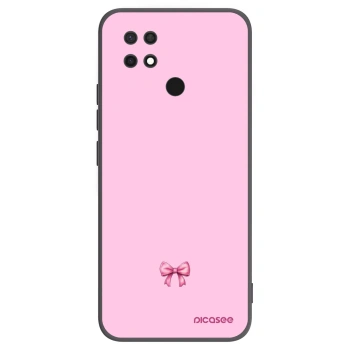 Picasee silikonowe czarne etui na Xiaomi Redmi 10C - Blush bow