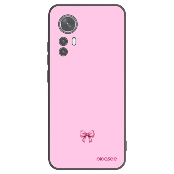 Picasee silikonowe czarne etui na Xiaomi 12X - Blush bow
