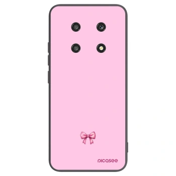 Picasee silikonowe czarne etui na Honor Magic4 Lite 5G - Blush bow