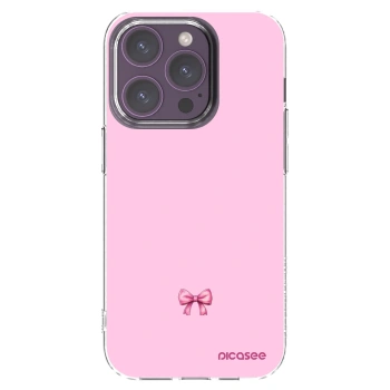 Picasee silikonowe przeźroczyste etui na Apple iPhone 14 Pro - Blush bow