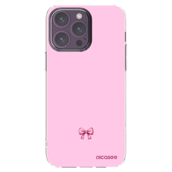 Picasee silikonowe przeźroczyste etui na Apple iPhone 14 Pro Max - Blush bow
