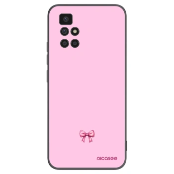 Picasee silikonowe czarne etui na Xiaomi Redmi 10 (2022) - Blush bow