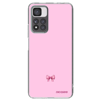 Picasee silikonowe przeźroczyste etui na Xiaomi Redmi Note 11 Pro+ 5G - Blush bow