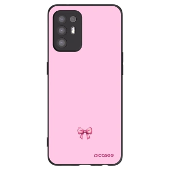 Picasee silikonowe czarne etui na OPPO A94 5G - Blush bow