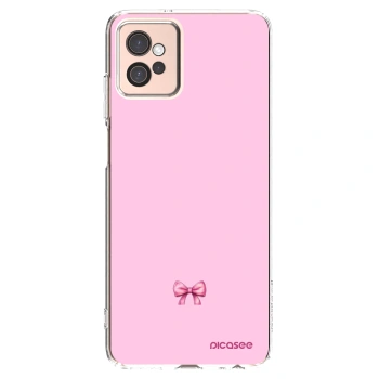 Picasee silikonowe przeźroczyste etui na Motorola Moto G32 - Blush bow