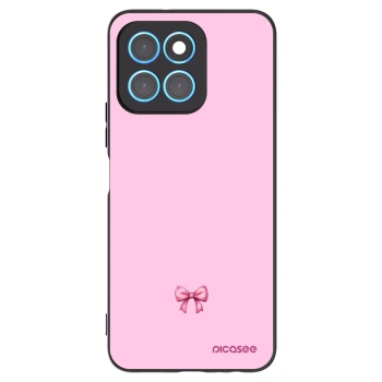 Picasee silikonowe czarne etui na Honor X6 - Blush bow