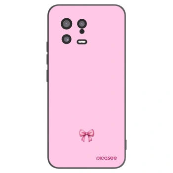 Picasee silikonowe czarne etui na Xiaomi 13 - Blush bow