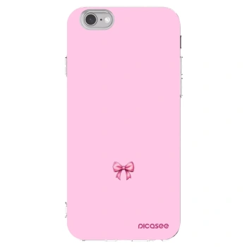 Picasee silikonowe przeźroczyste etui na Apple iPhone 6/6S - Blush bow