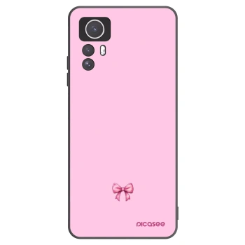 Picasee silikonowe czarne etui na Xiaomi Redmi Note 12S - Blush bow