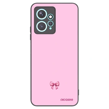 Picasee silikonowe czarne etui na Xiaomi Redmi Note 12 4G - Blush bow