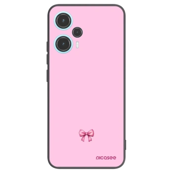 Picasee silikonowe czarne etui na Xiaomi Poco F5 - Blush bow