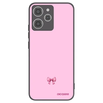 Picasee silikonowe czarne etui na Xiaomi Redmi 12 4G - Blush bow