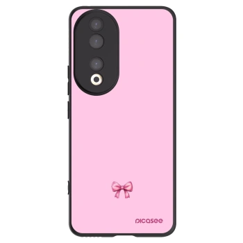 Picasee silikonowe czarne etui na Honor 90 5G - Blush bow