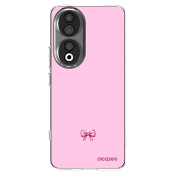 Picasee silikonowe przeźroczyste etui na Honor 90 5G - Blush bow