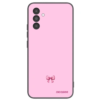 Picasee silikonowe czarne etui na Samsung Galaxy A04s A047F - Blush bow
