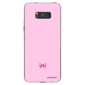 Picasee silikonowe przeźroczyste etui na Samsung Galaxy S8 G950F - Blush bow