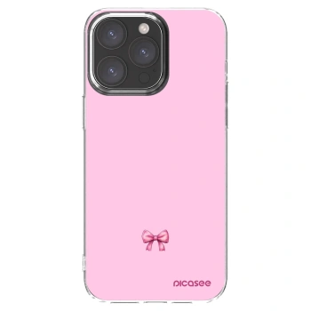 Picasee silikonowe przeźroczyste etui na Apple iPhone 15 Pro Max - Blush bow